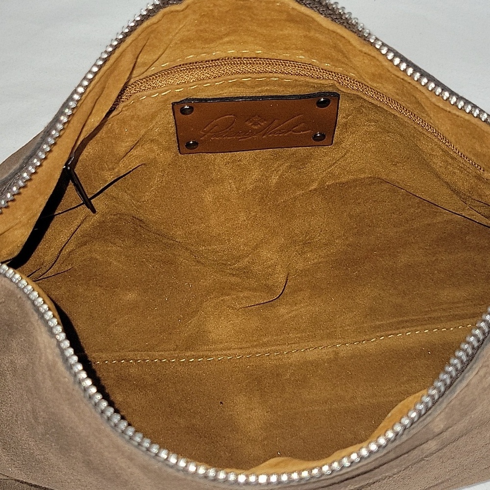 Patricia Nash Brown Suede Leather Crossbody Shoulder Bag - Picture 12 of 14